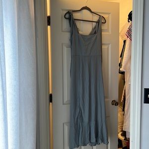 Show me your Mumu Claire midi silver sage crisp bridesmaid dress